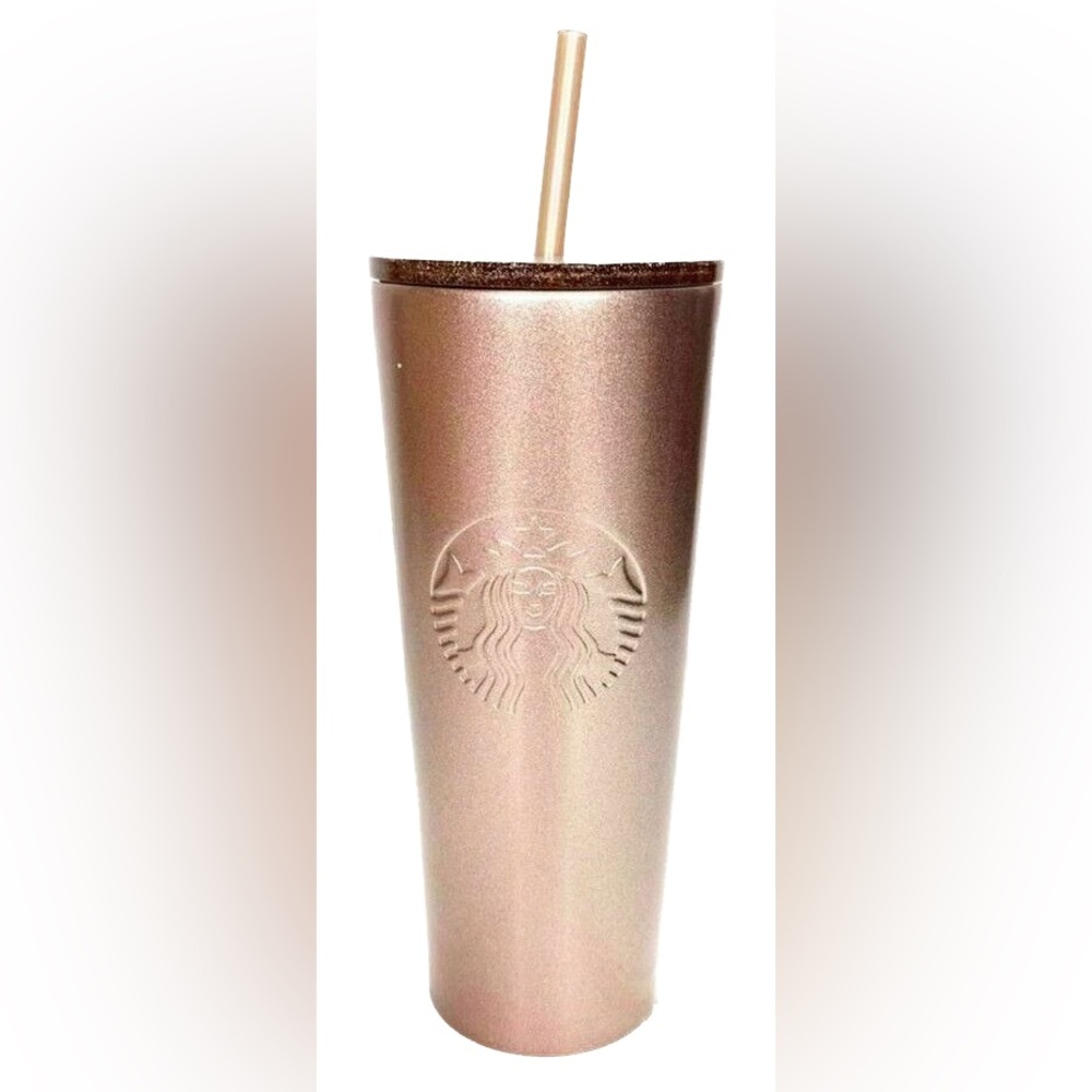 Starbucks Sparkling Rose Gold Drink Tumbler- 24 oz